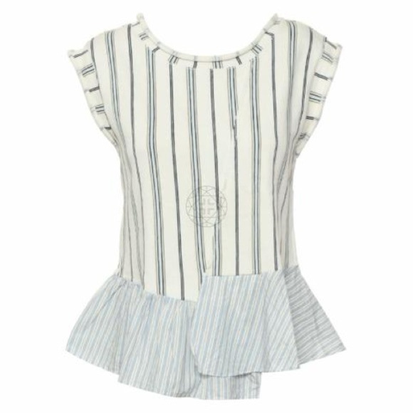 3.1 PHILLIP LIM Asymmetrical Pinstripe Top - Picture 1 of 5